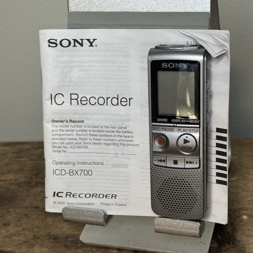 Sony ICD-BX700 Digital Voice Recorder Tested IC Recorder Tested Working